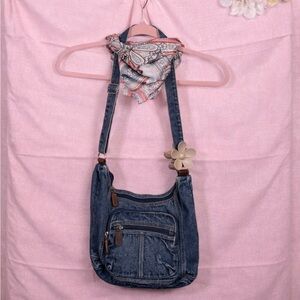 Y2k blue denim shoulder bag
